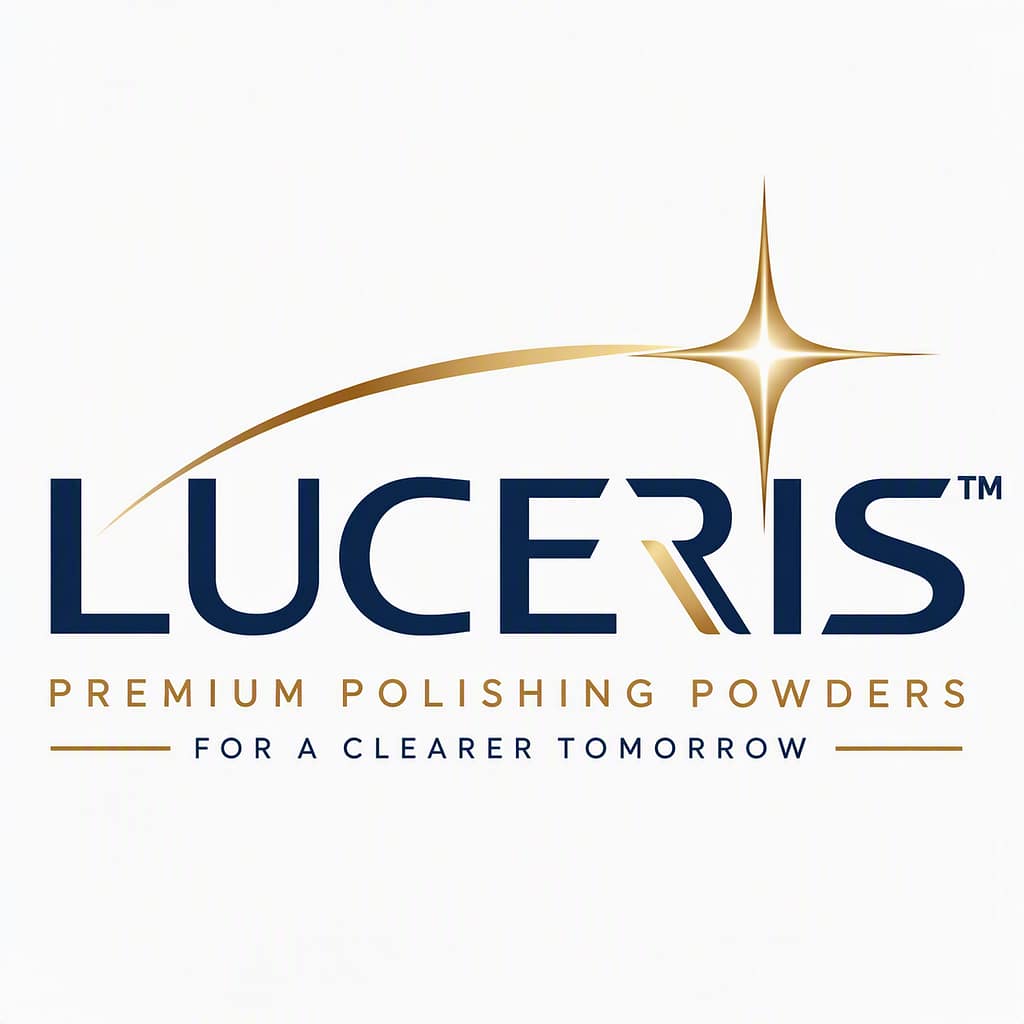 LUCERIS premium cerium oxide polishing powder for precision optics, ophthalmic lenses and electronics glass – logo